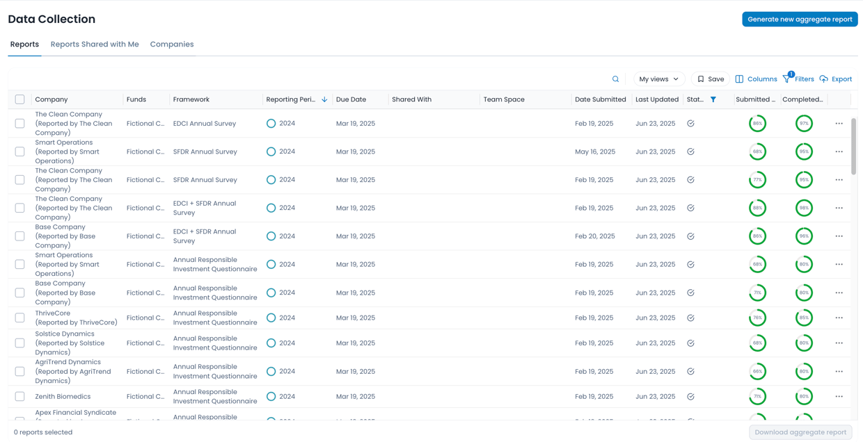 Navigating the Data Collection Page
